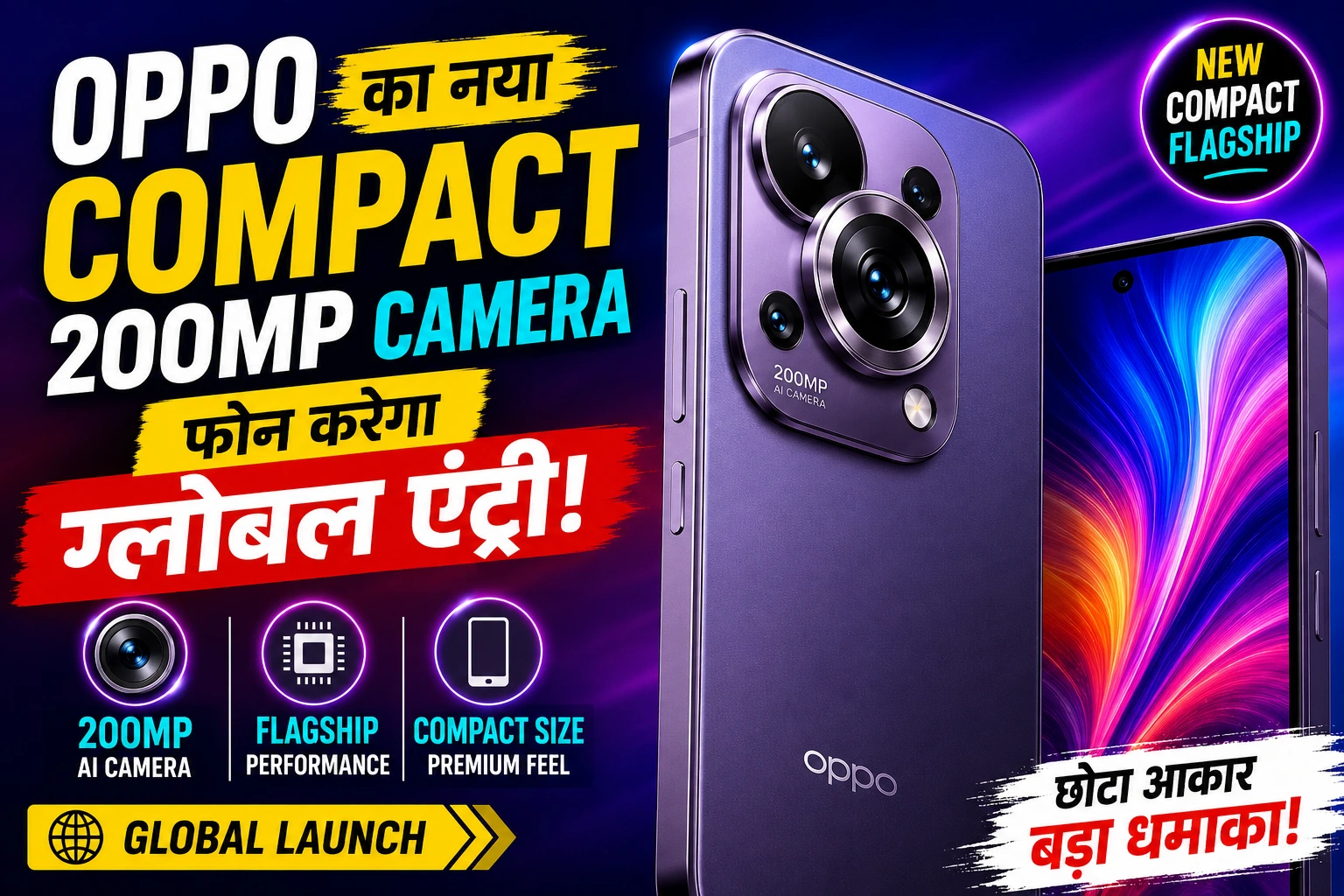 OPPO का नया कॉम्पैक्ट 200MP कैमरा फोन