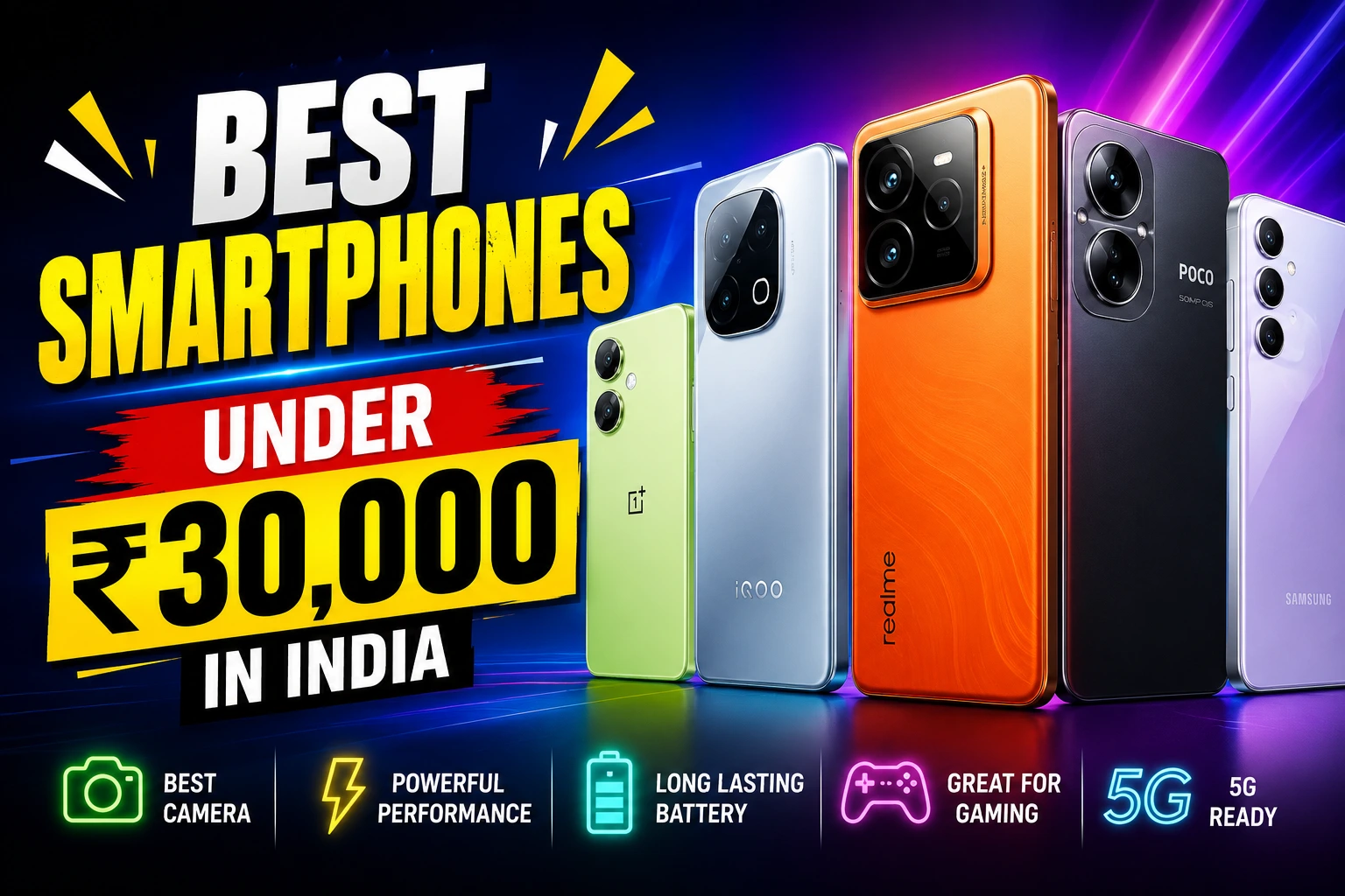 Best Smartphones Under Rs 30000 in India