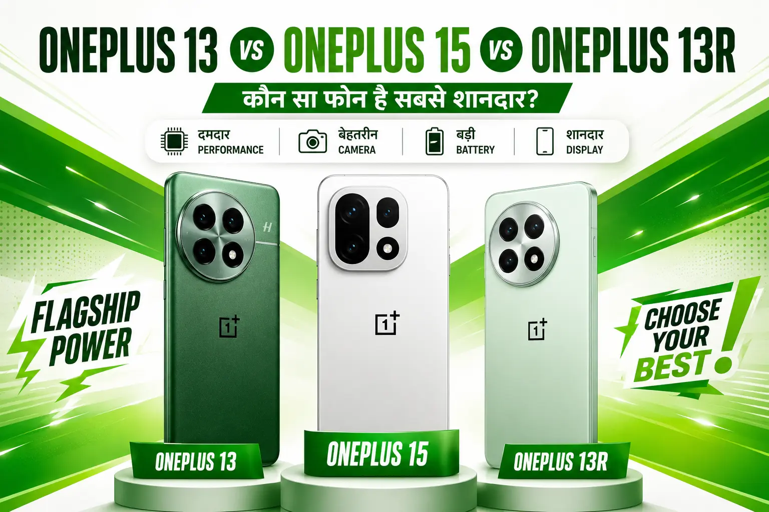 OnePlus 13 vs OnePlus 15 vs OnePlus 13R, OnePlus 13R