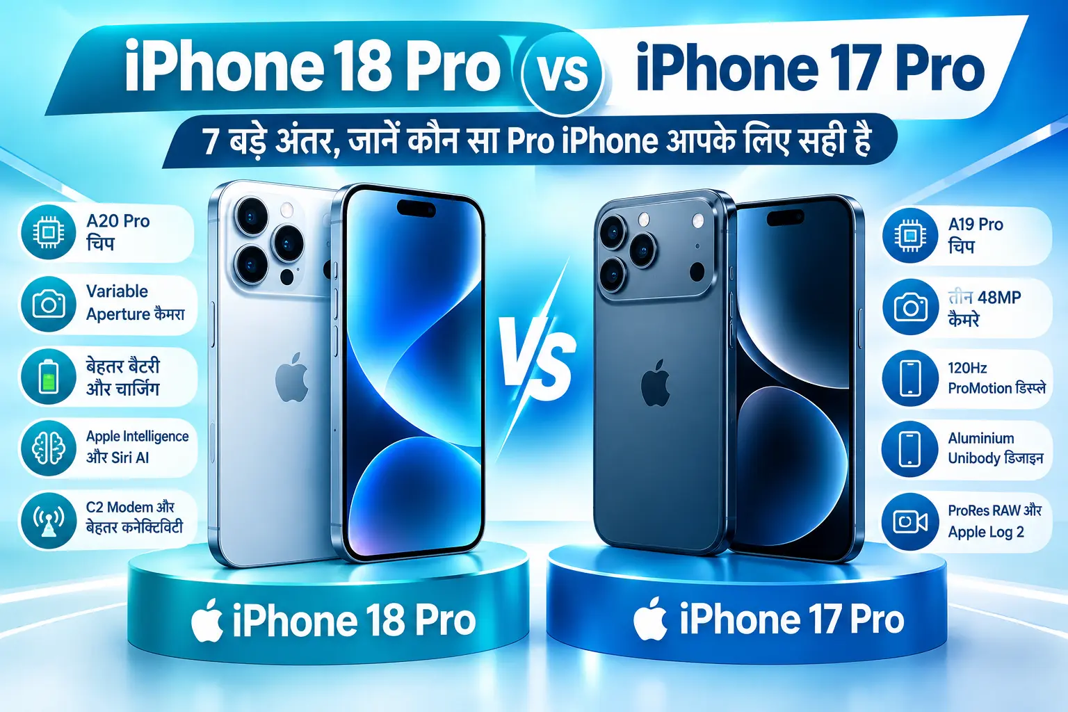 iPhone 18 Pro vs iPhone 17 Pro, iPhone 18 Pro, iPhone 17 Pro
